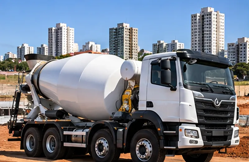 Caminhão betoneira para entrega de concreto usinado em Taguatinga